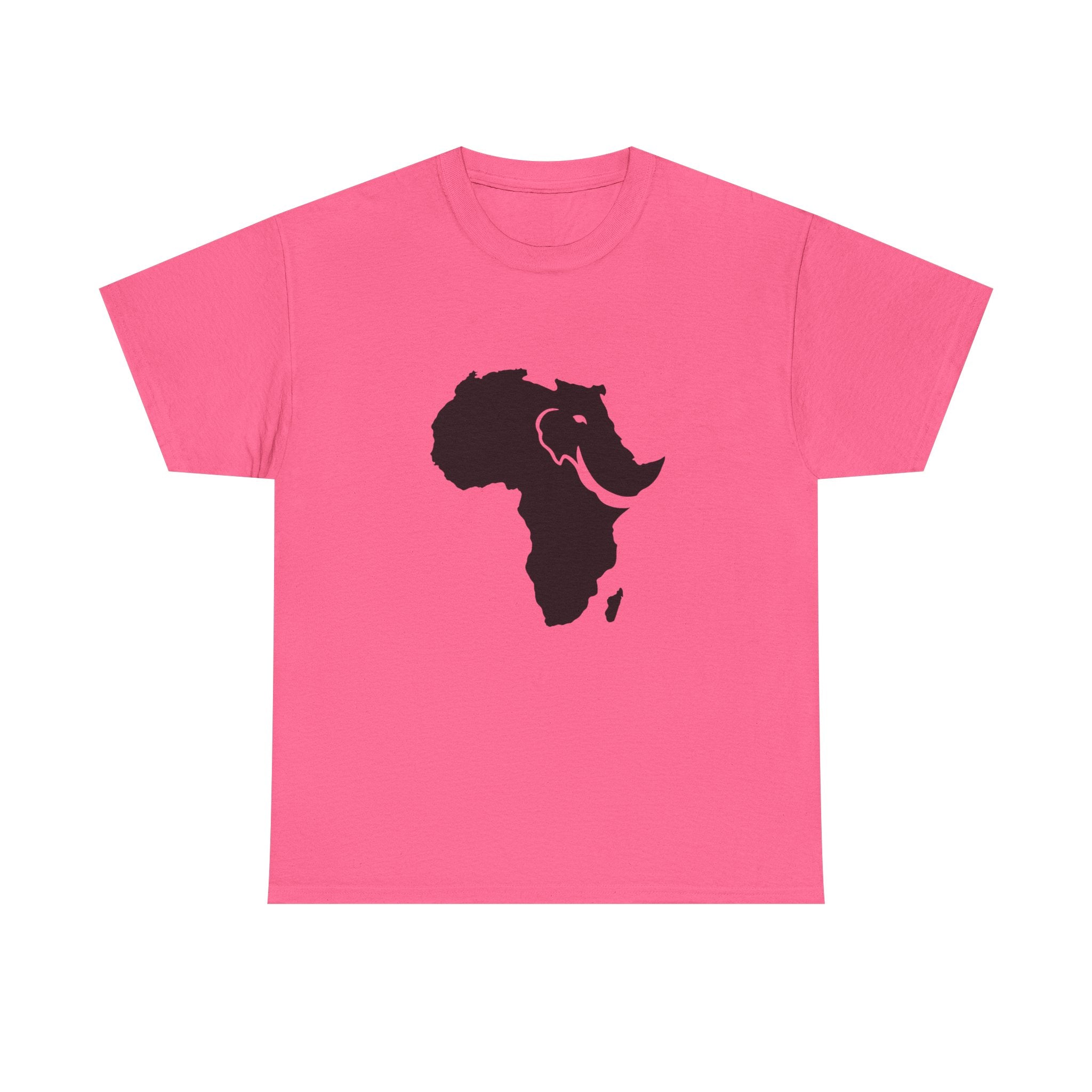 African Elephant Silhouette Unisex Heavy Cotton Tee, Graphic Tee, Nature Lover Shirt, Animal Conservation Gift, Eco-Friendly Fashion