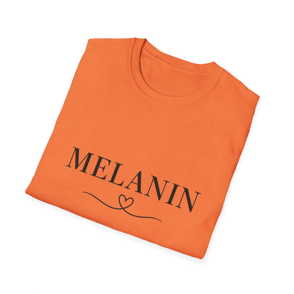 Melanin Heart Unisex Softstyle T-Shirt | Gift for Her, Casual Wear, Positive Vibes, Diversity Tee, Summer Fashion