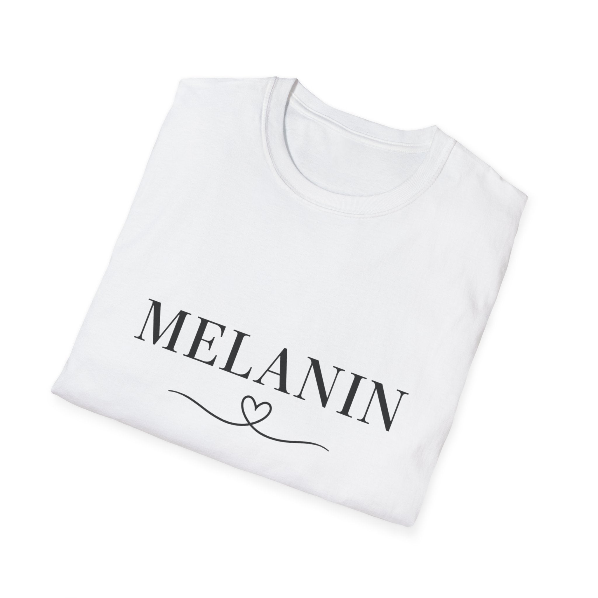 Melanin Heart Unisex Softstyle T-Shirt | Gift for Her, Casual Wear, Positive Vibes, Diversity Tee, Summer Fashion