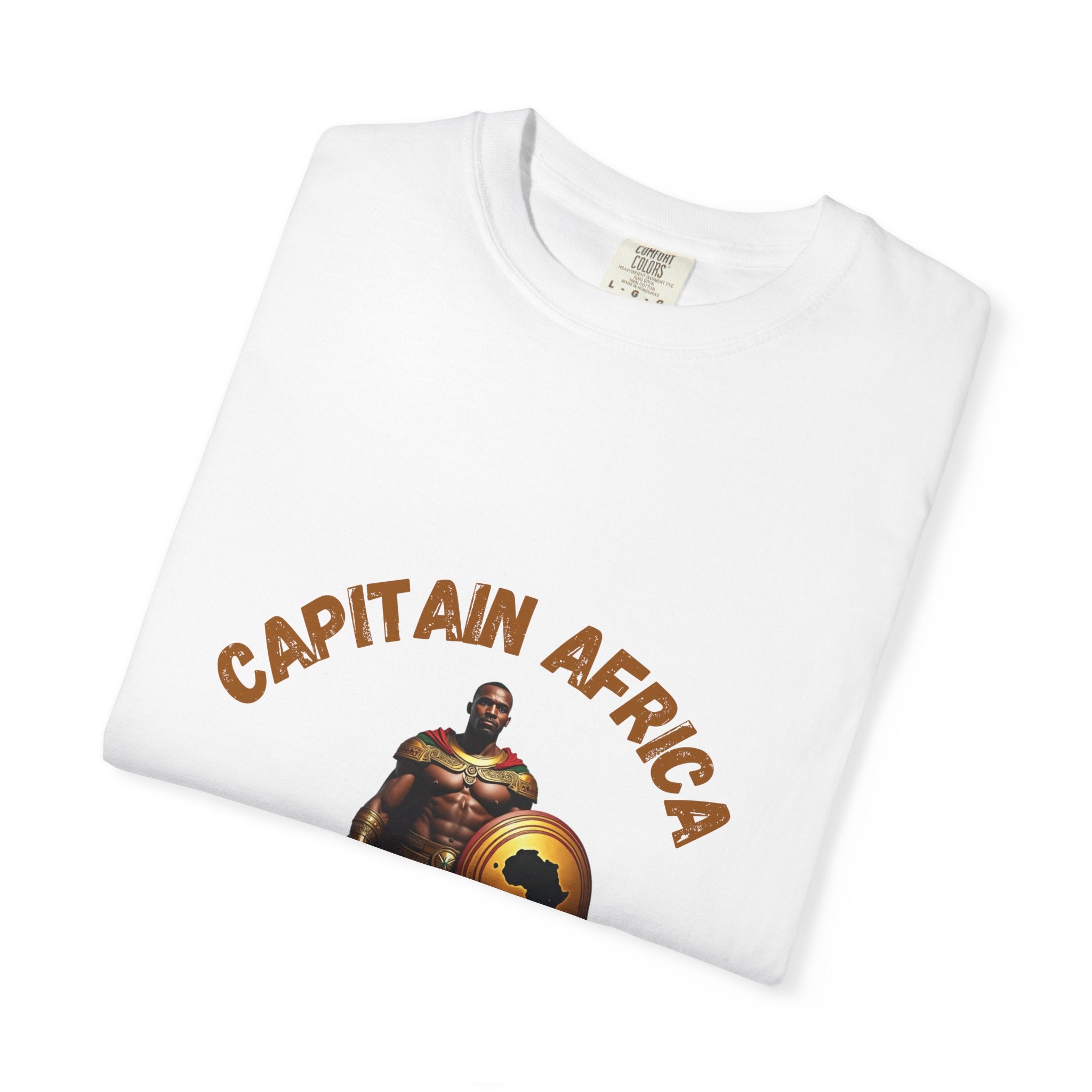 Captain Africa Unisex Garment-Dyed T-Shirt - Bold Graphic Tee for Adventurers