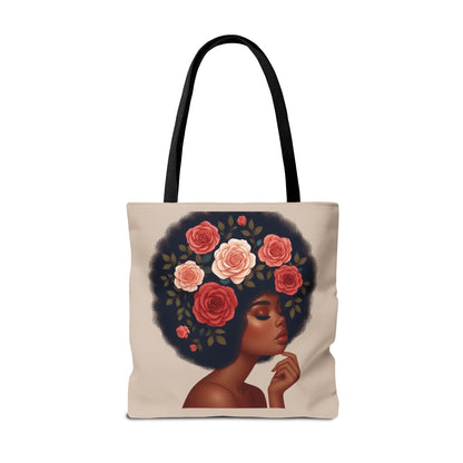 Afro Melanine Woman Tote Bag