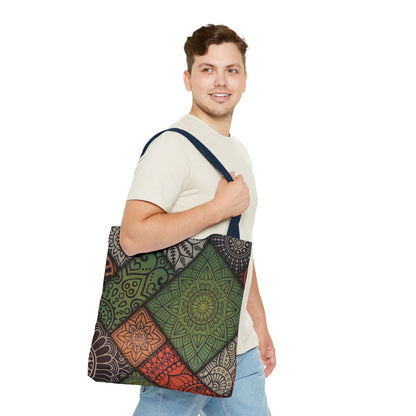 Ethnic Mosaic Art Tote Bag – Colorful, Durable, and Stylish