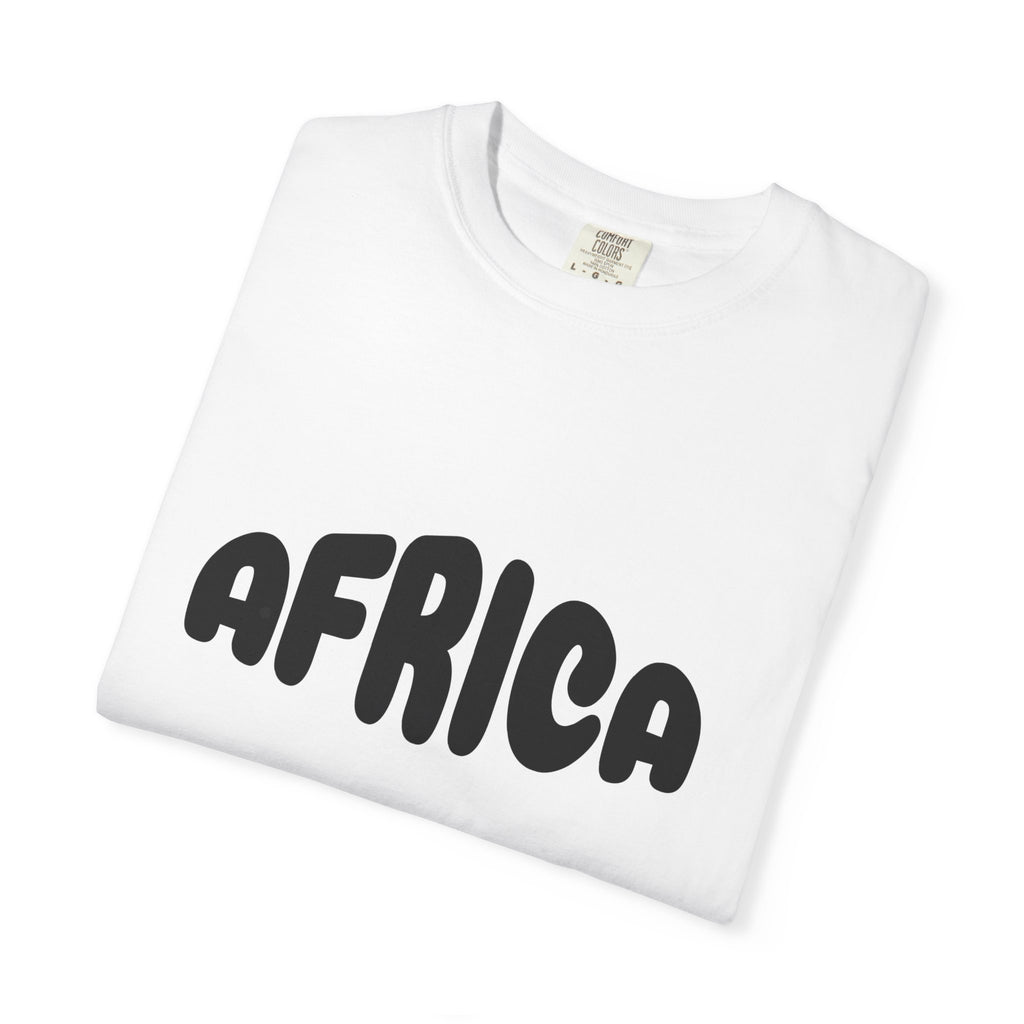 Africa Unisex Garment-Dyed T-Shirt, Casual Tee, Travel Shirt, Gift for Africa Lovers, Unisex Apparel, Summer Fashion