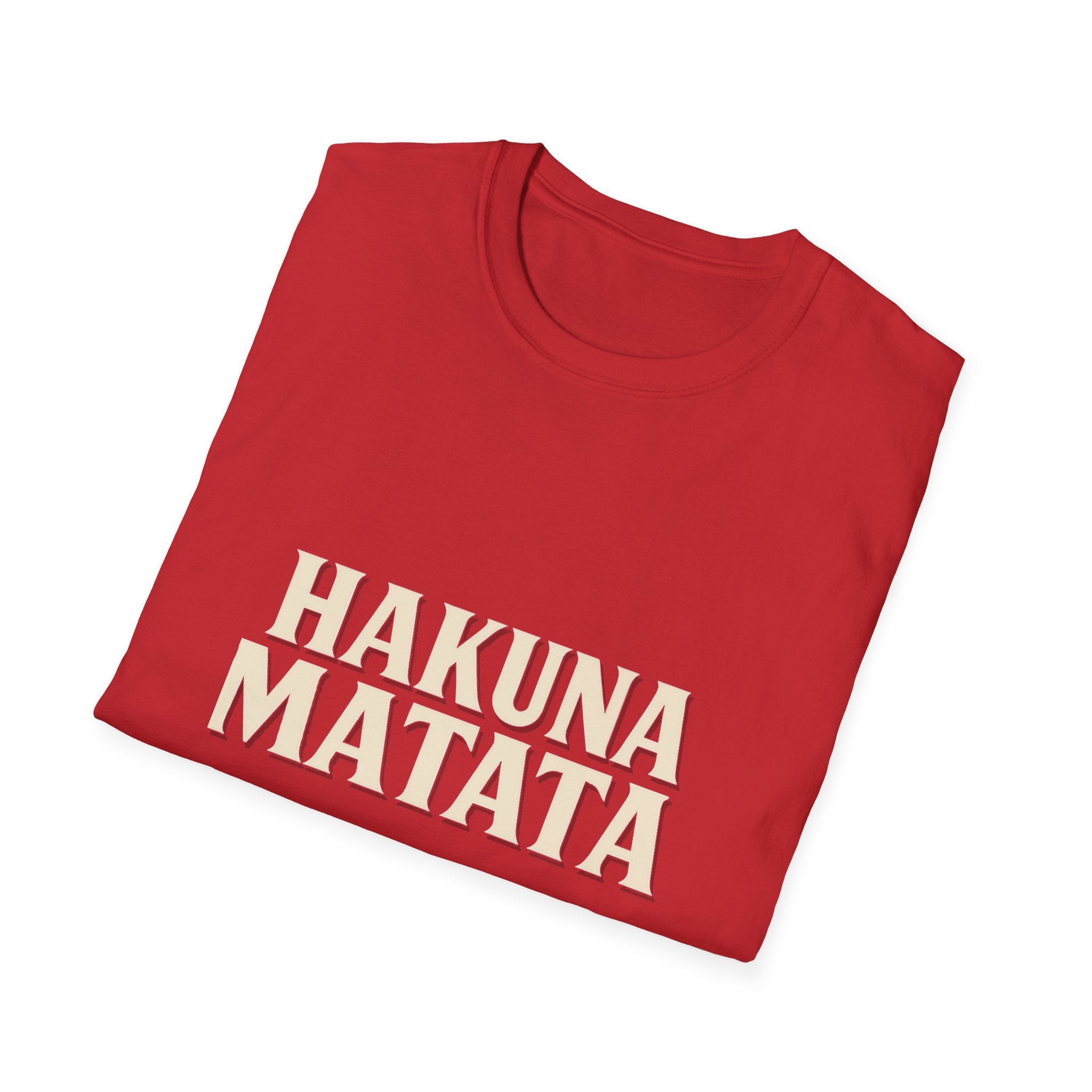 Hakuna Matata Unisex Softstyle T-Shirt, Motivational Tee, Gift for All Occasions, Relaxation Shirt, Fun Casual Wear