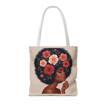 Afro Melanine Woman Tote Bag