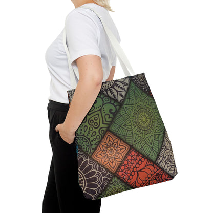 Ethnic Mosaic Art Tote Bag – Colorful, Durable, and Stylish