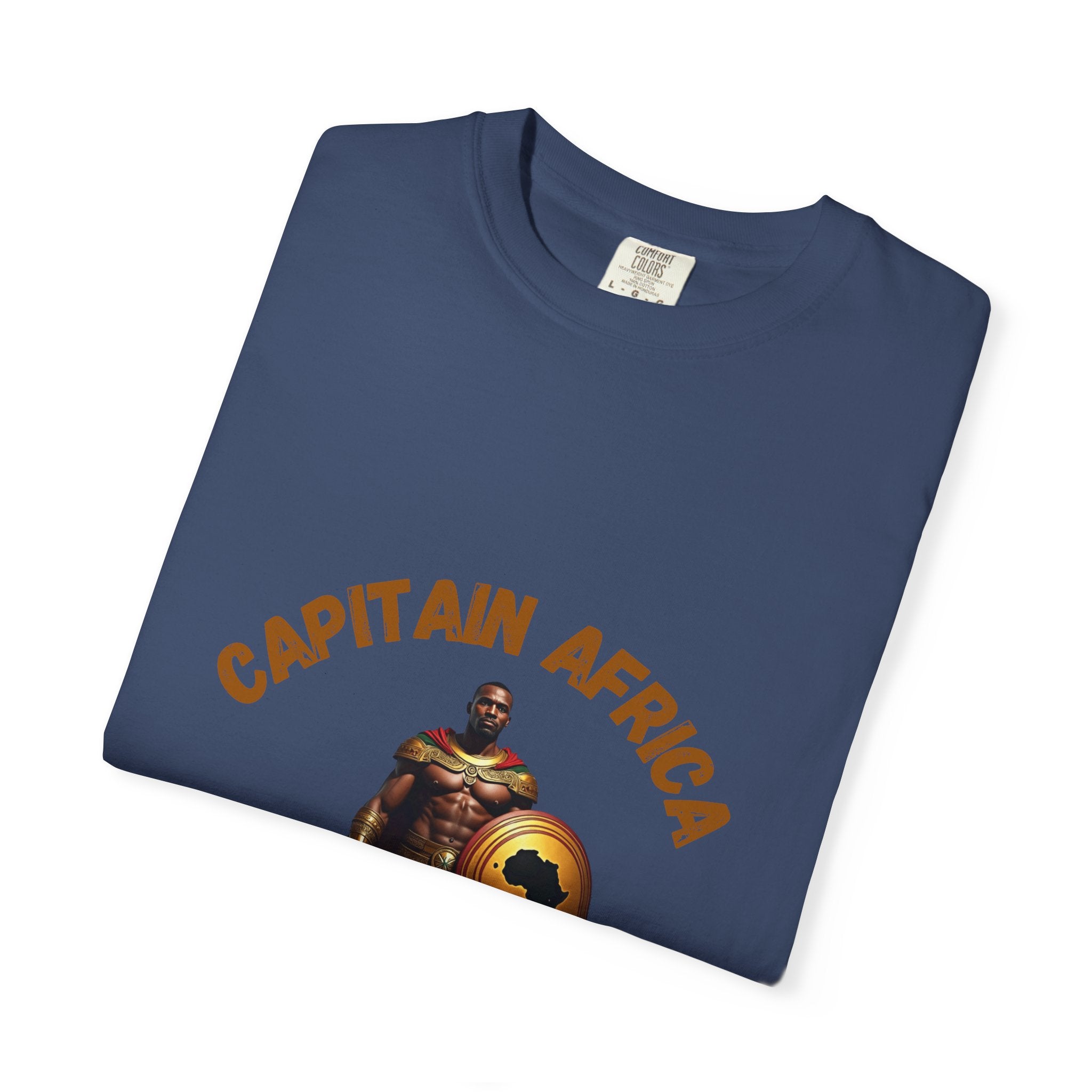 Captain Africa Unisex Garment-Dyed T-Shirt - Bold Graphic Tee for Adventurers