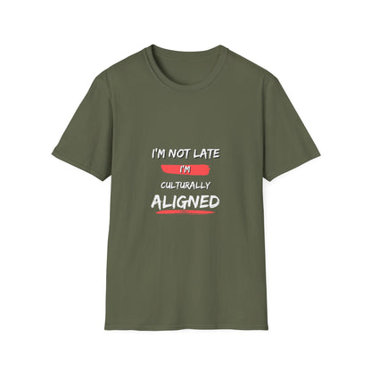 Culturally Aligned Unisex T-Shirt, Fun Graphic Tee, Casual Wear, Unique Gift, Humor Shirt, Comfortable Everyday Style
