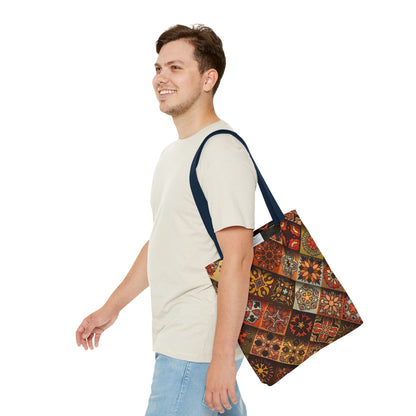 Ethnic Mosaic Art Tote Bag – Colorful, Durable, and Stylish
