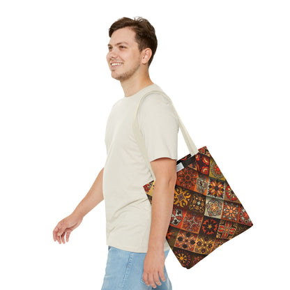 Ethnic Mosaic Art Tote Bag – Colorful, Durable, and Stylish