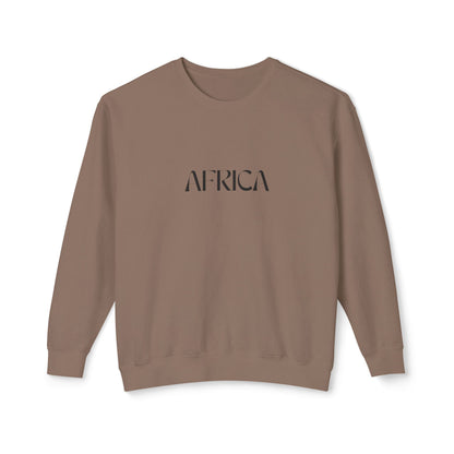 Minimalist AFRICA Typography Sweatshirt, Casual Wear, Travel Souvenir, Gift Idea