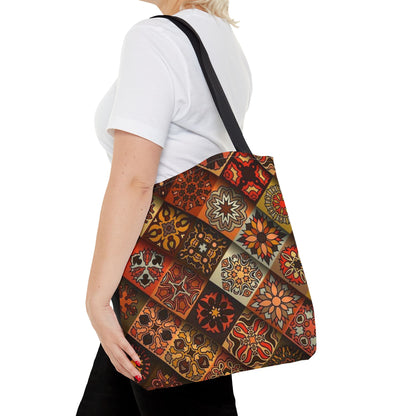 Ethnic Mosaic Art Tote Bag – Colorful, Durable, and Stylish