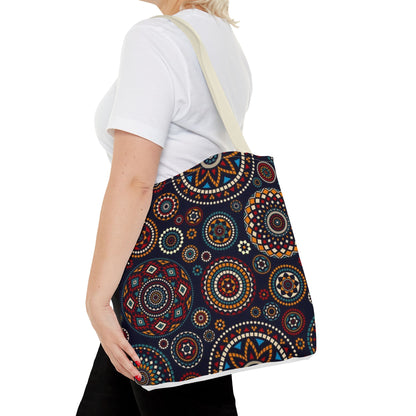 African Print Tote Bag – Echo Circles Pattern | Cultural Heritage Design
