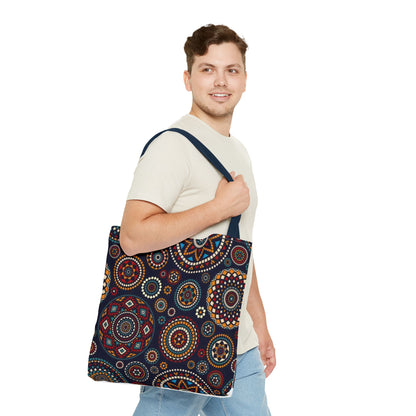 African Print Tote Bag – Echo Circles Pattern | Cultural Heritage Design