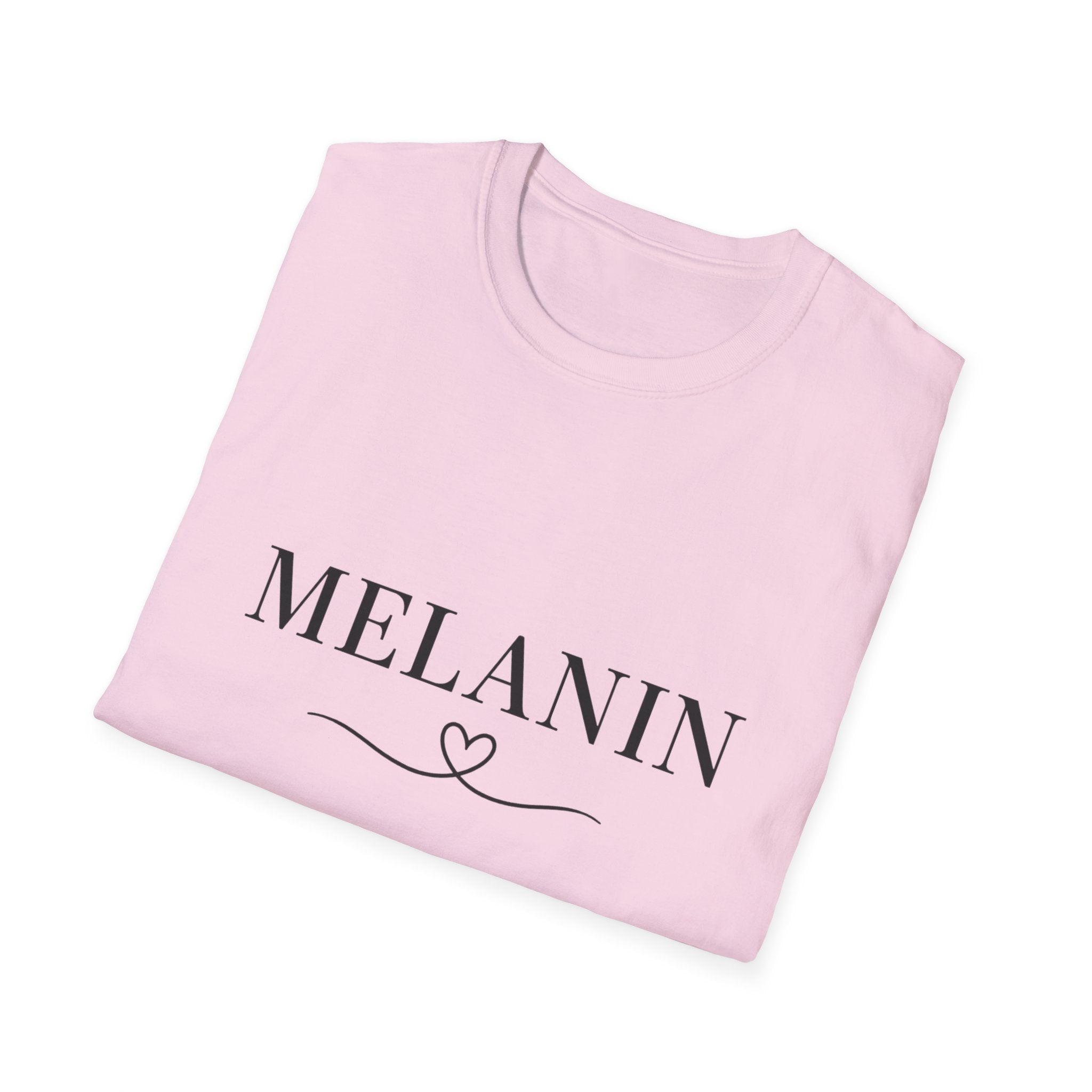 Melanin Heart Unisex Softstyle T-Shirt | Gift for Her, Casual Wear, Positive Vibes, Diversity Tee, Summer Fashion