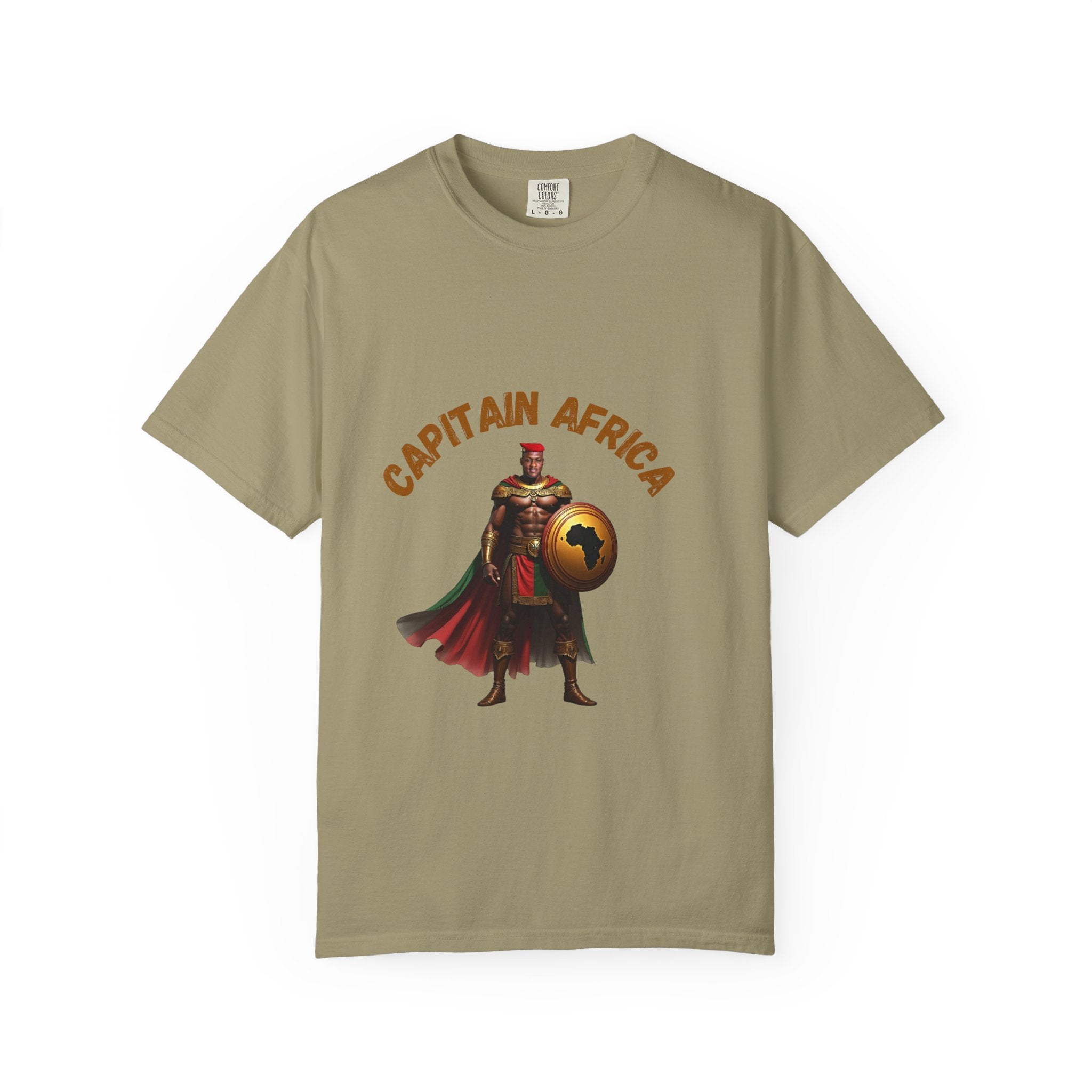 Captain Africa Unisex Garment-Dyed T-Shirt - Bold and Cultural Statement Tee