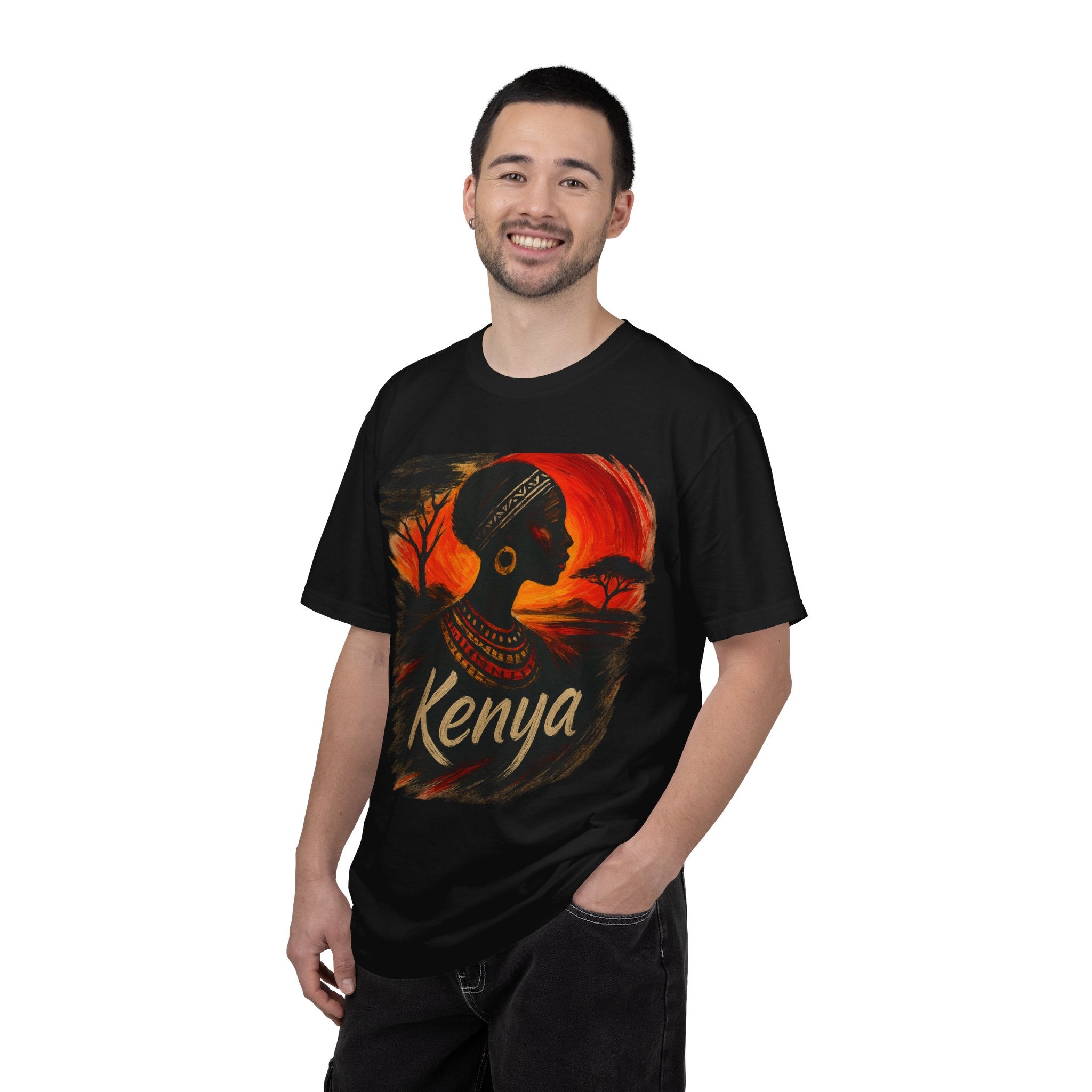 Kenya Sunset Unisex Tee - African Culture Inspired T-Shirt