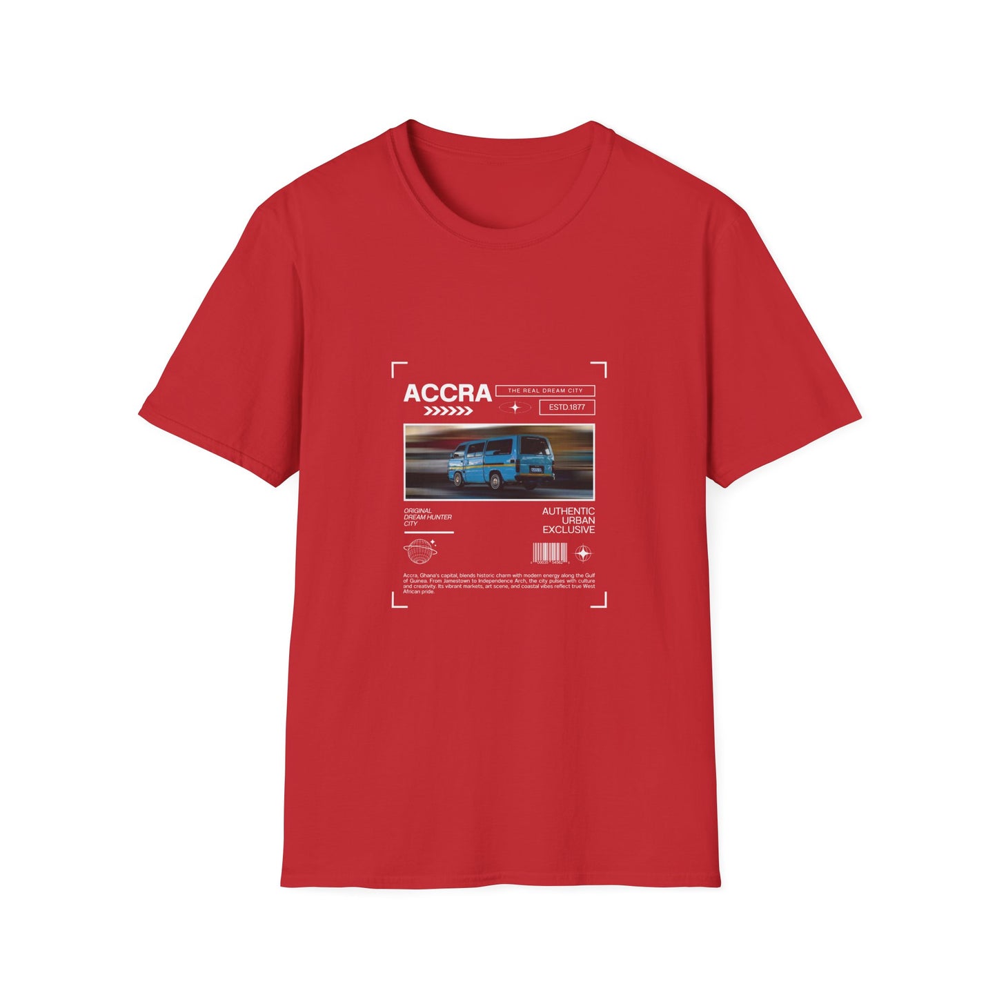 Cool Graphic T-Shirt with ACCRA Design, Vintage Style Tee, Unisex Casual Wear, Perfect Gift for Travelers, Birthday Gift, Unique Souvenir