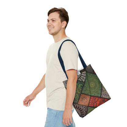 Ethnic Mosaic Art Tote Bag – Colorful, Durable, and Stylish