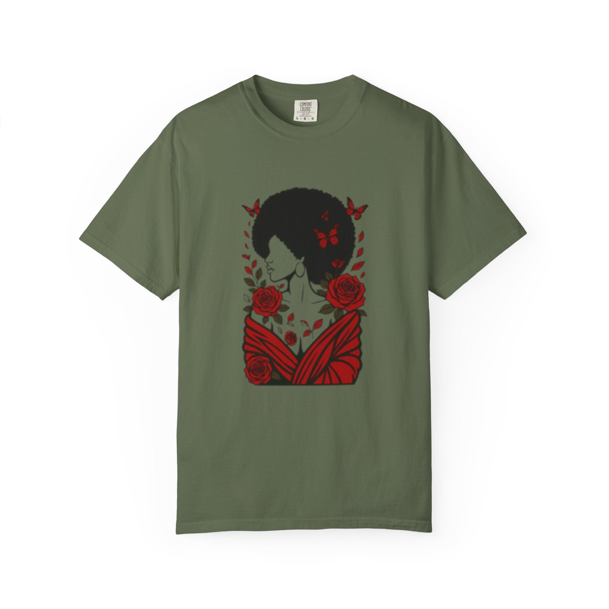 Elegant Rose Floral Graphic T-Shirt