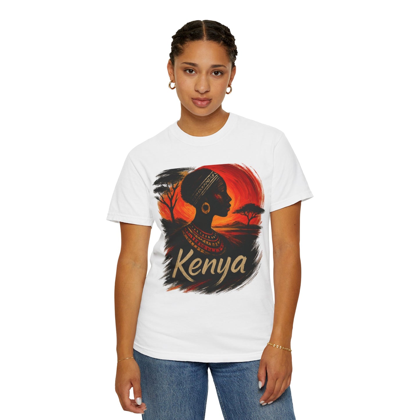 Kenya Heritage Art T-Shirt – Unisex Garment-Dyed Comfort Tee