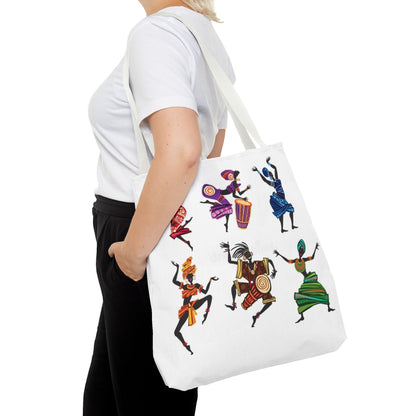 Afro Dance Vibes Tote Bag – Colorful African Dancers Print