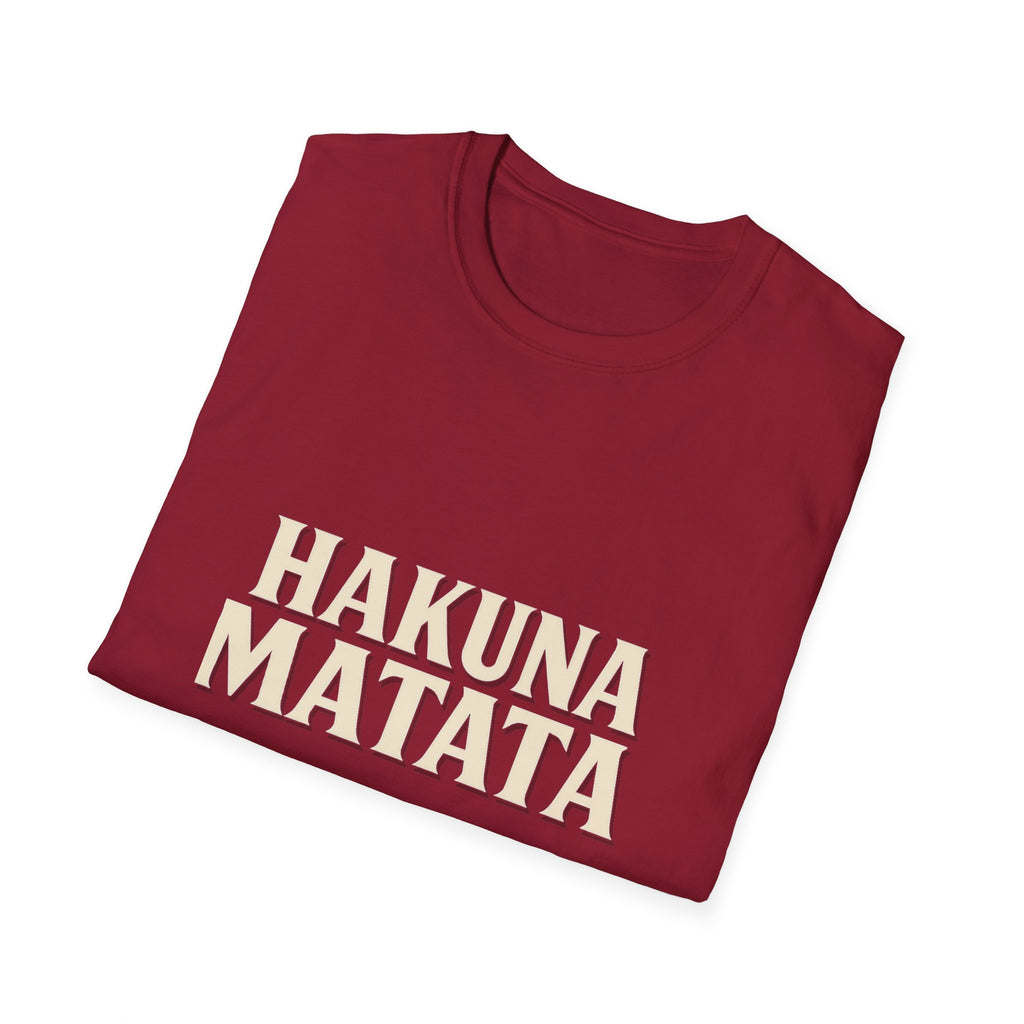Hakuna Matata Unisex Softstyle T-Shirt, Motivational Tee, Gift for All Occasions, Relaxation Shirt, Fun Casual Wear