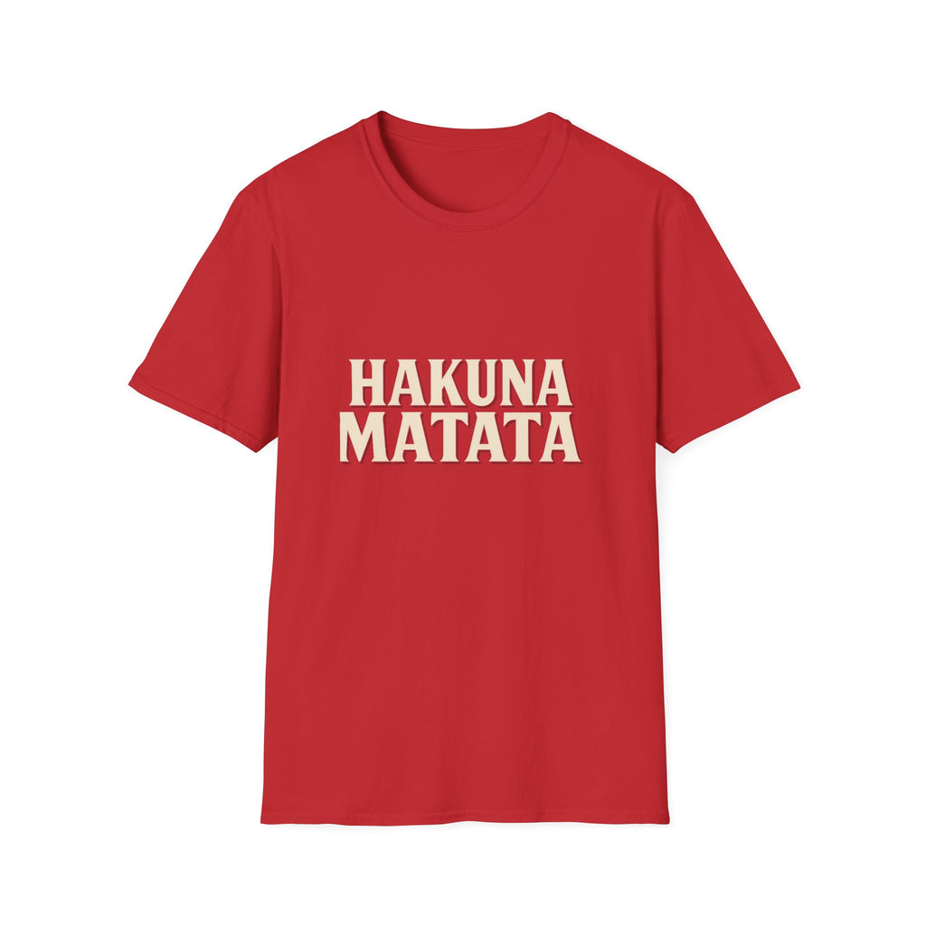 Hakuna Matata Unisex Softstyle T-Shirt, Motivational Tee, Gift for All Occasions, Relaxation Shirt, Fun Casual Wear