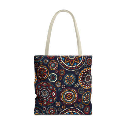 African Print Tote Bag – Echo Circles Pattern | Cultural Heritage Design