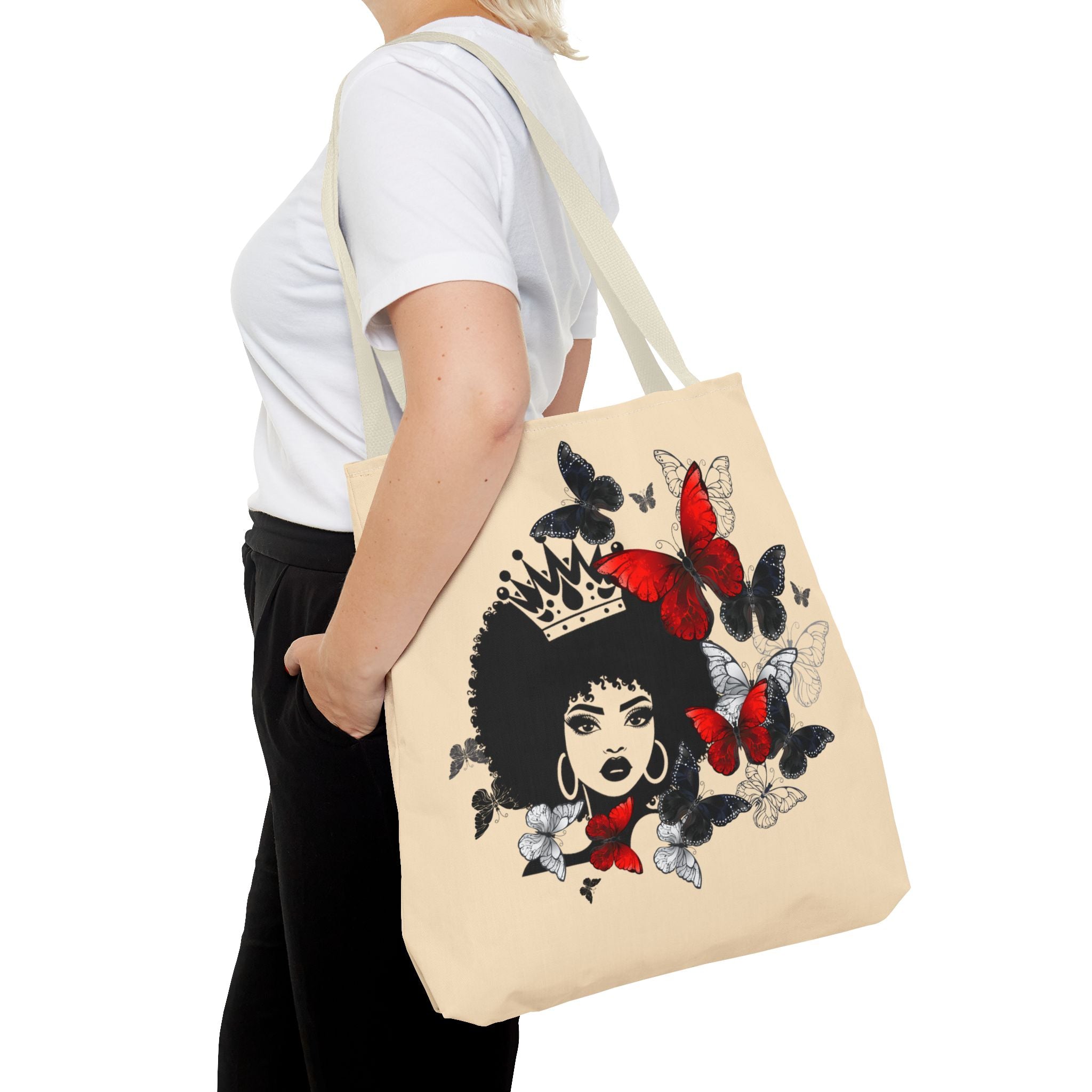 Queen Butterfly Ethnic Art Tote Bag