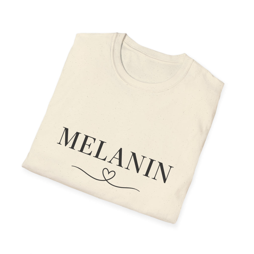 Melanin Heart Unisex Softstyle T-Shirt | Gift for Her, Casual Wear, Positive Vibes, Diversity Tee, Summer Fashion