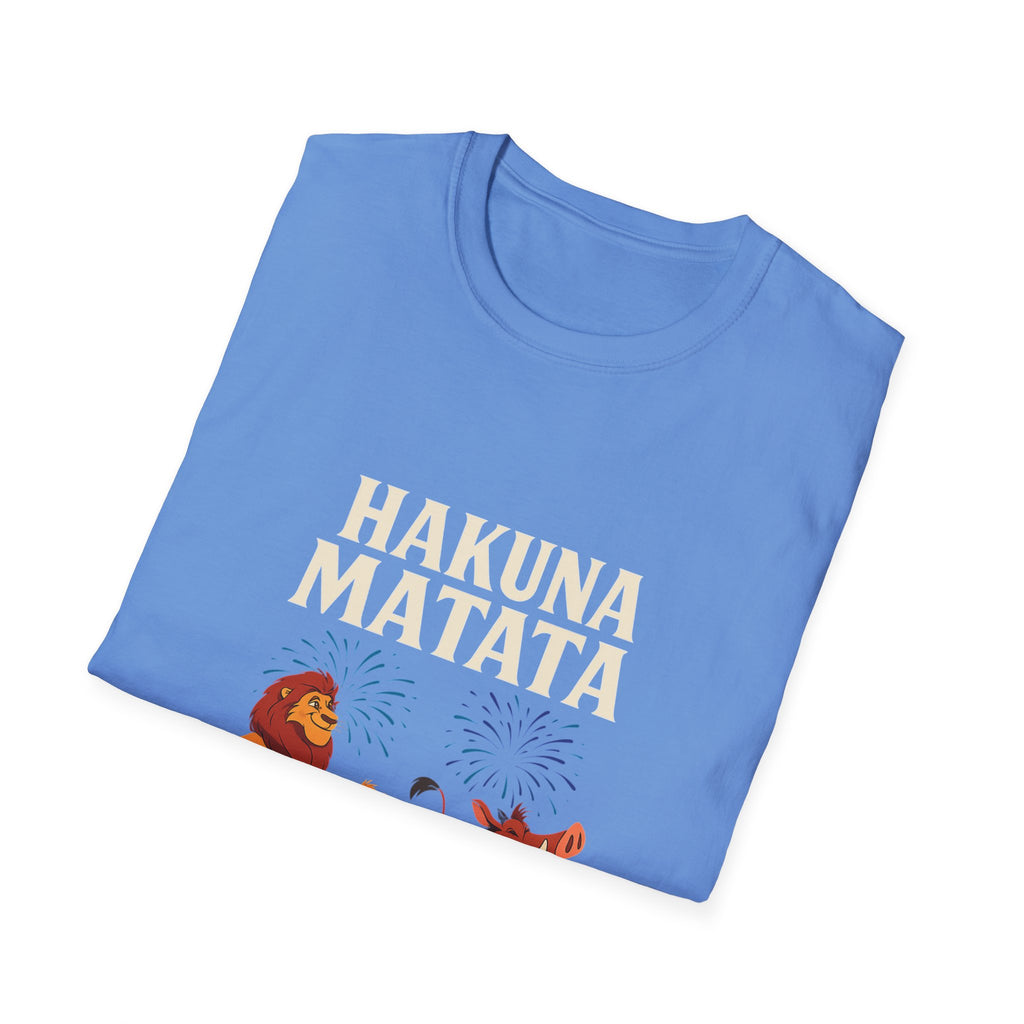 Hakuna Matata Tee, Unisex Softstyle T-Shirt, Fun Graphic Shirt, Gift for Friends, Casual Wear, Summer Tee, Disney Inspired