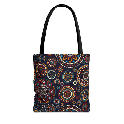 African Print Tote Bag – Echo Circles Pattern | Cultural Heritage Design