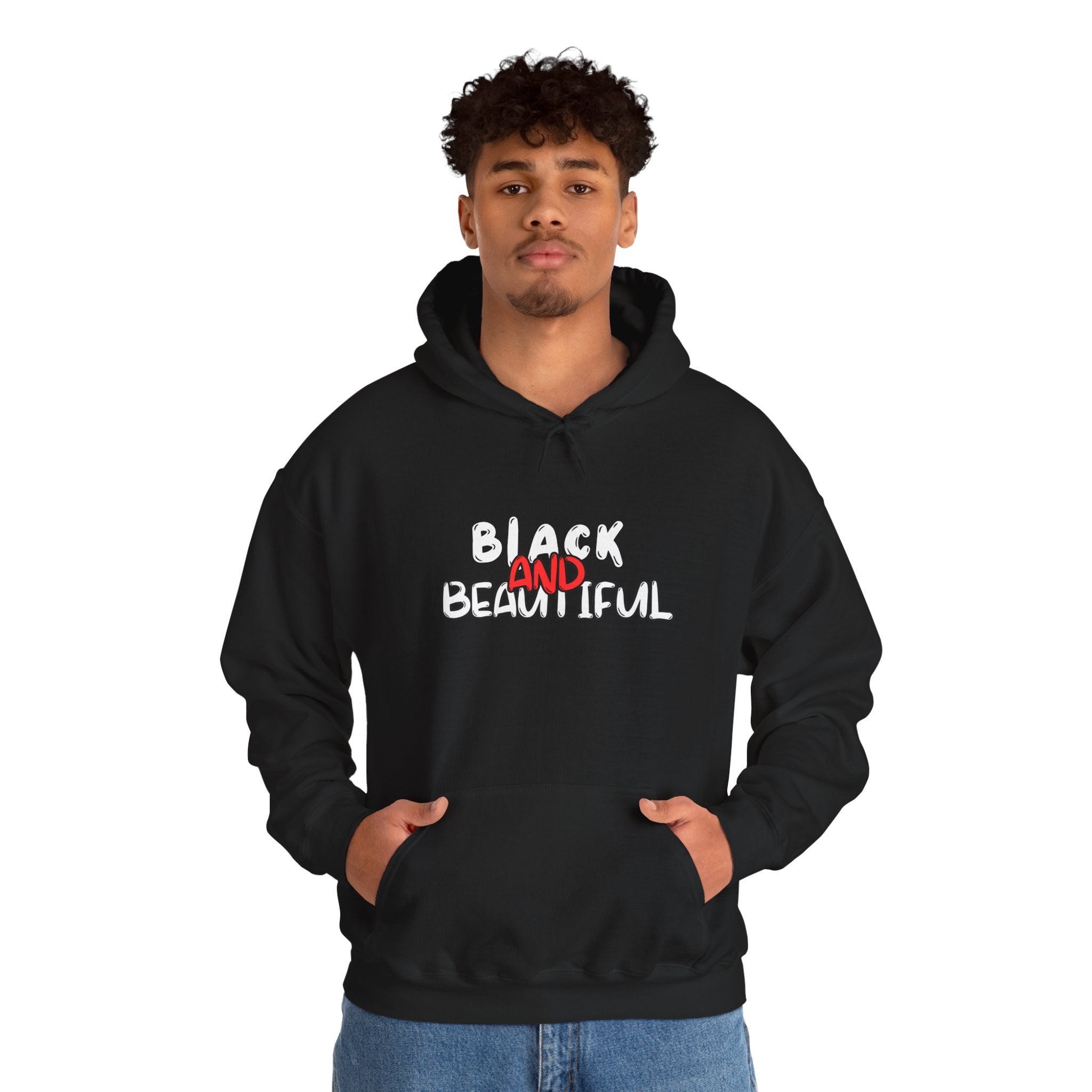 Black and Beautiful Unisex Hoodie, Comfortable Casual Wear, Fashion Sweatshirt for All, Perfect for Everyday & Celebrations, Gift Idea