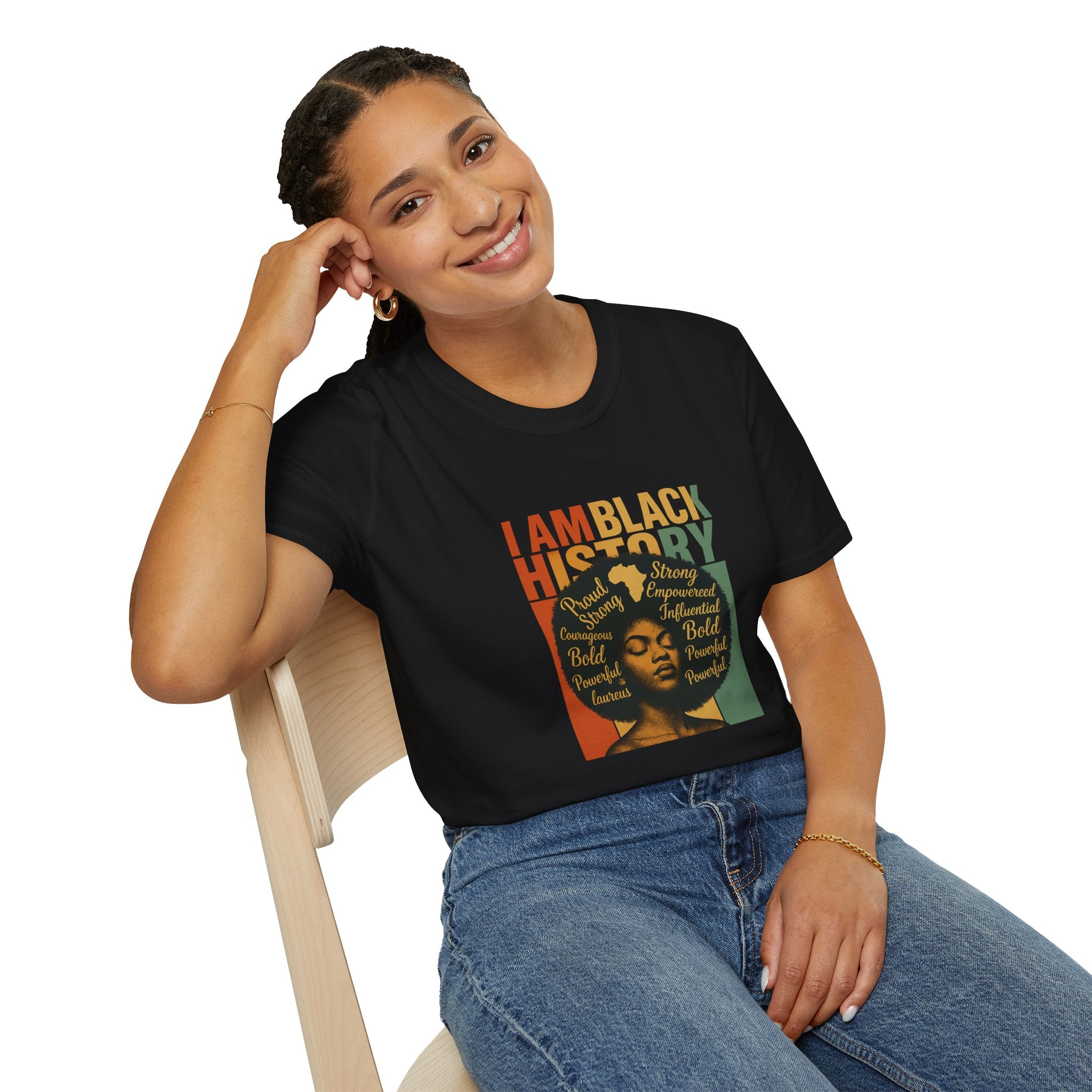 Bold Black History T-Shirt, Unisex Tee for Black History Month, Empowering Graphic Shirt, Statement T-Shirt, Gift for Activists