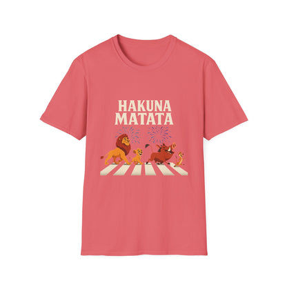 Hakuna Matata Tee, Unisex Softstyle T-Shirt, Fun Graphic Shirt, Gift for Friends, Casual Wear, Summer Tee, Disney Inspired