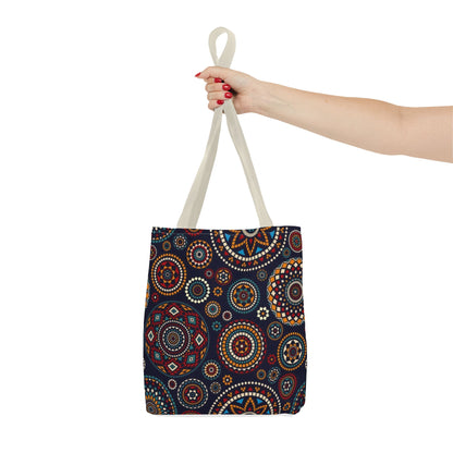 African Print Tote Bag – Echo Circles Pattern | Cultural Heritage Design