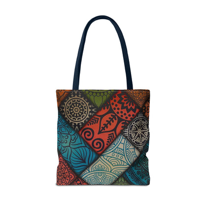 Ethnic Mosaic Art Tote Bag – Colorful, Durable, and Stylish