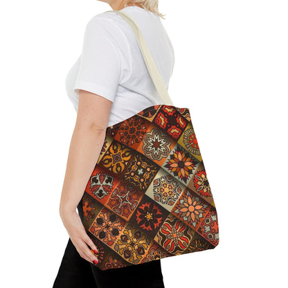 Ethnic Mosaic Art Tote Bag – Colorful, Durable, and Stylish