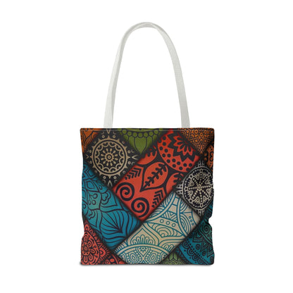 Ethnic Mosaic Art Tote Bag – Colorful, Durable, and Stylish