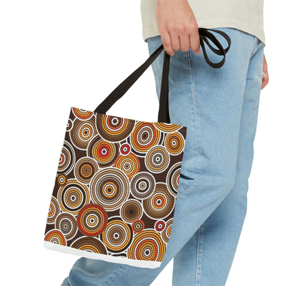 African Print Tote Bag – Echo Circles Pattern | Cultural Heritage Design