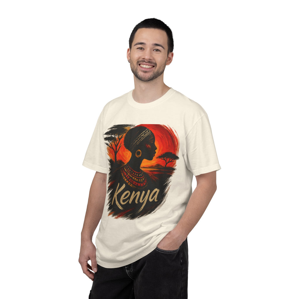 Kenya Sunset Unisex Tee - African Culture Inspired T-Shirt