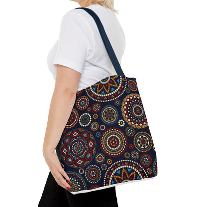African Print Tote Bag – Echo Circles Pattern | Cultural Heritage Design