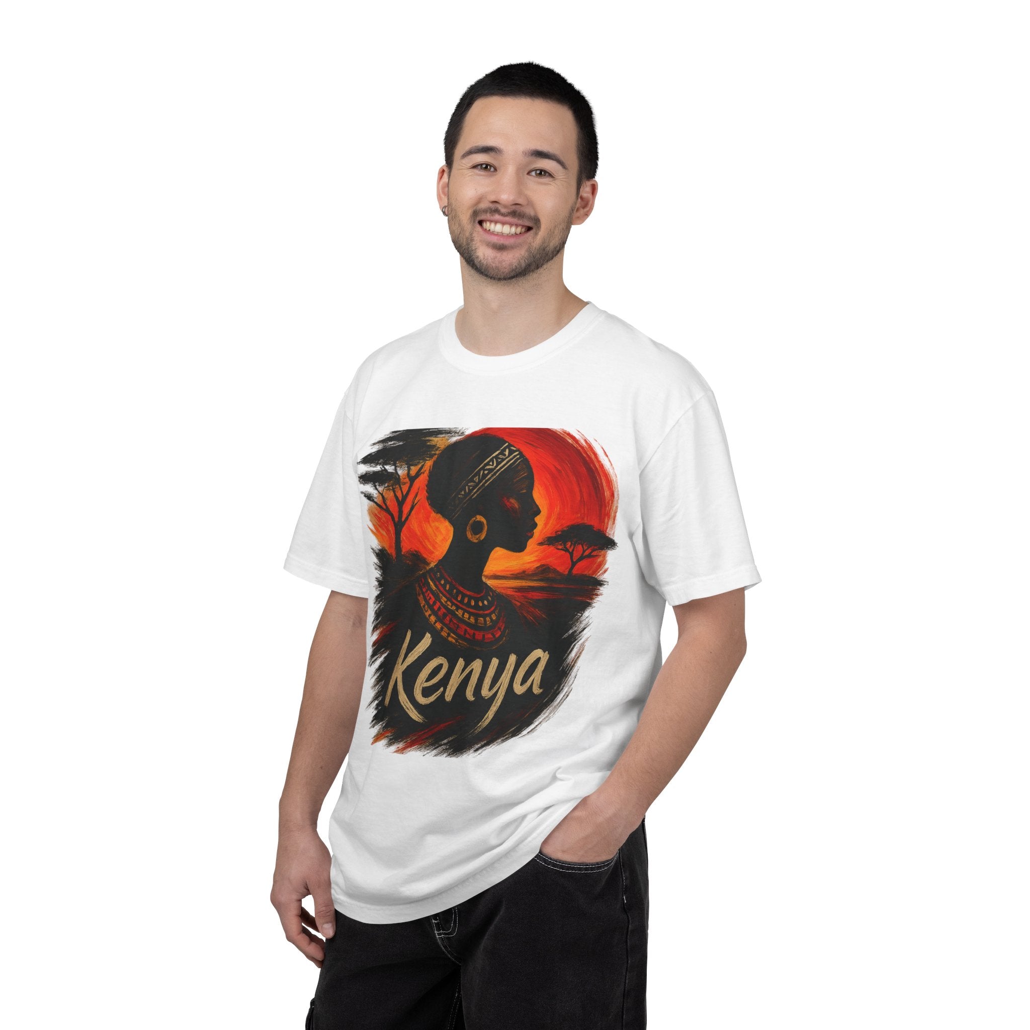Kenya Sunset Unisex Tee - African Culture Inspired T-Shirt