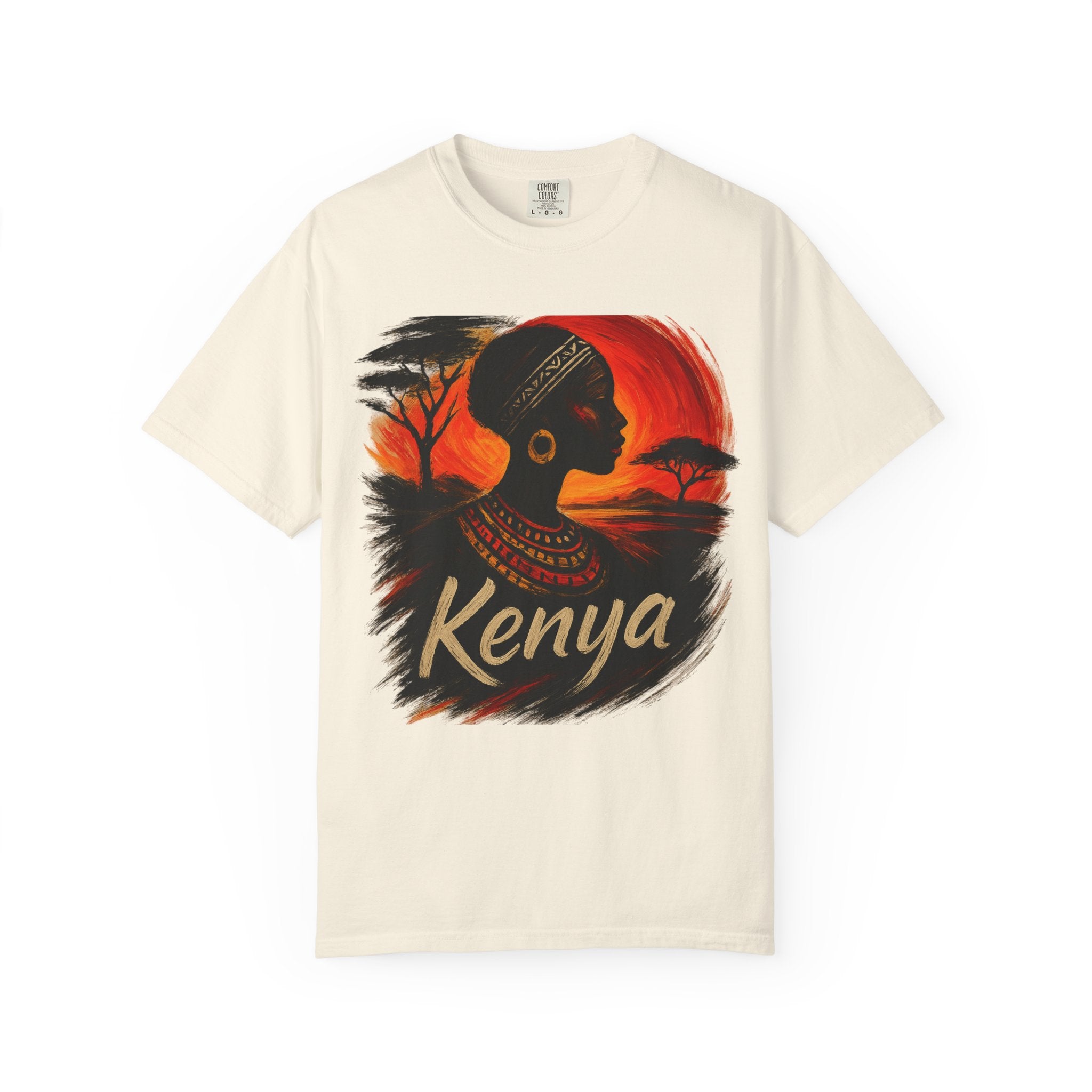 Kenya Sunset Unisex Tee - African Culture Inspired T-Shirt