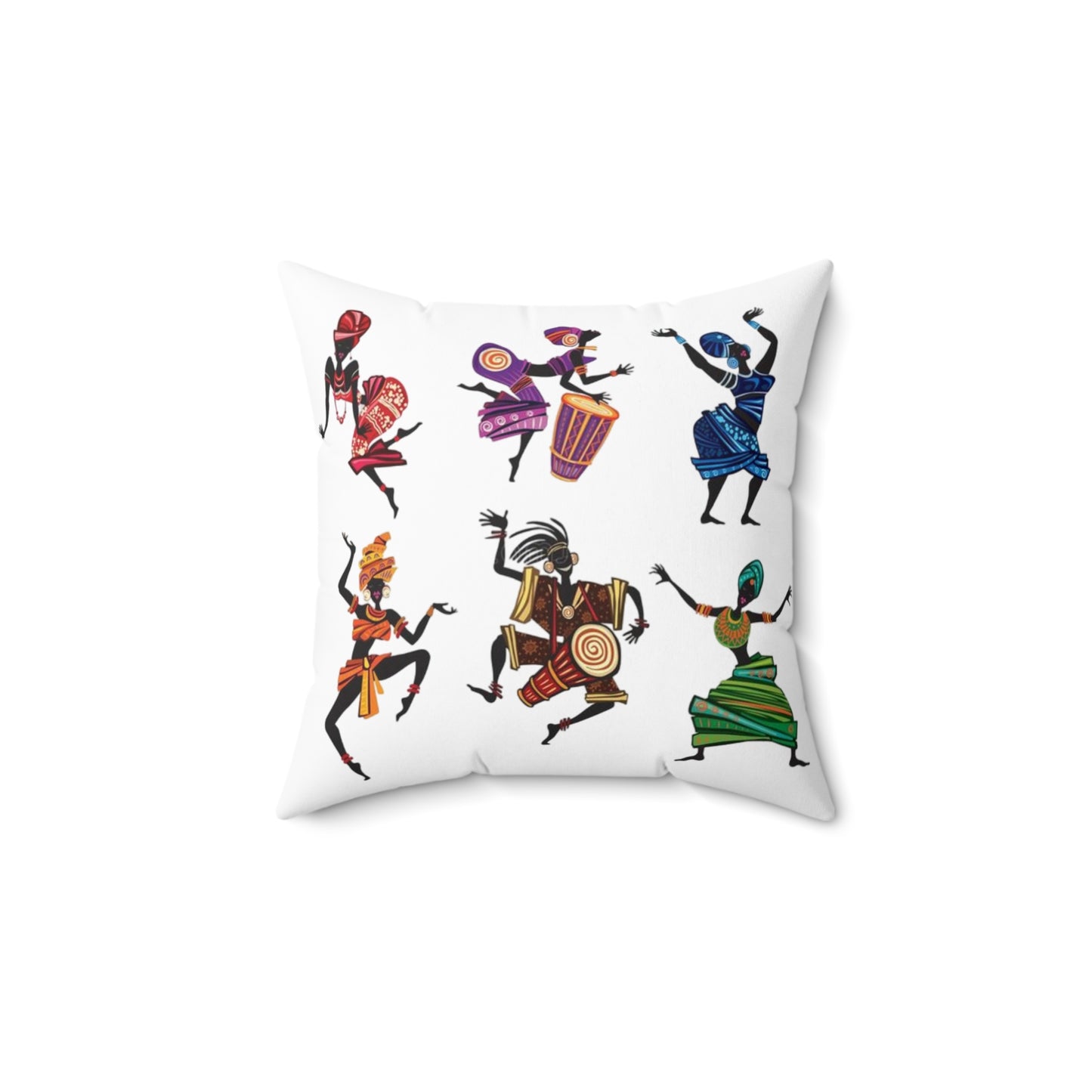 Vibrant African Dance Throw Pillow