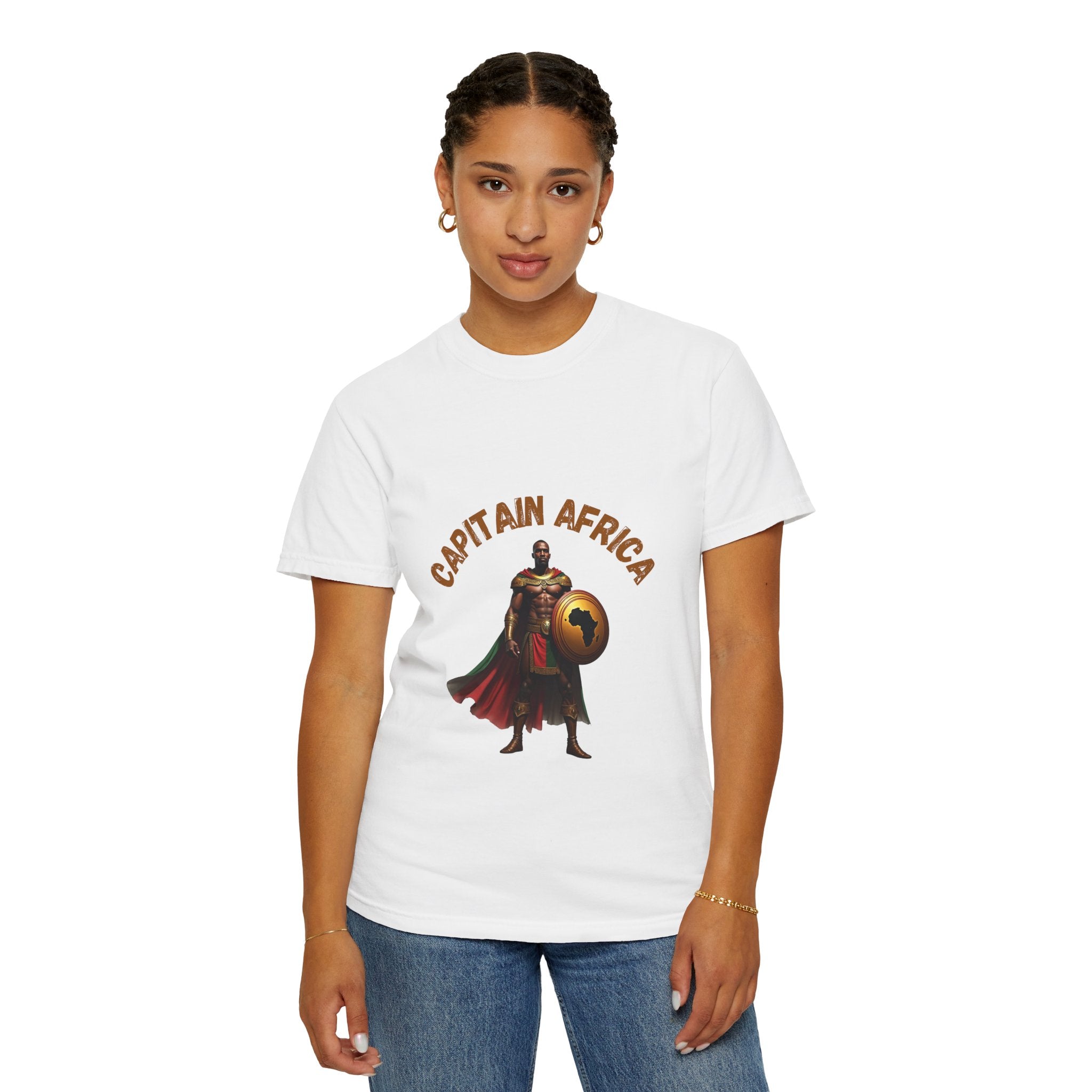 Captain Africa Unisex Garment-Dyed T-Shirt - Bold Graphic Tee for Adventurers