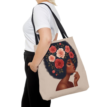 Afro Melanine Woman Tote Bag