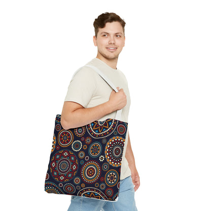 African Print Tote Bag – Echo Circles Pattern | Cultural Heritage Design