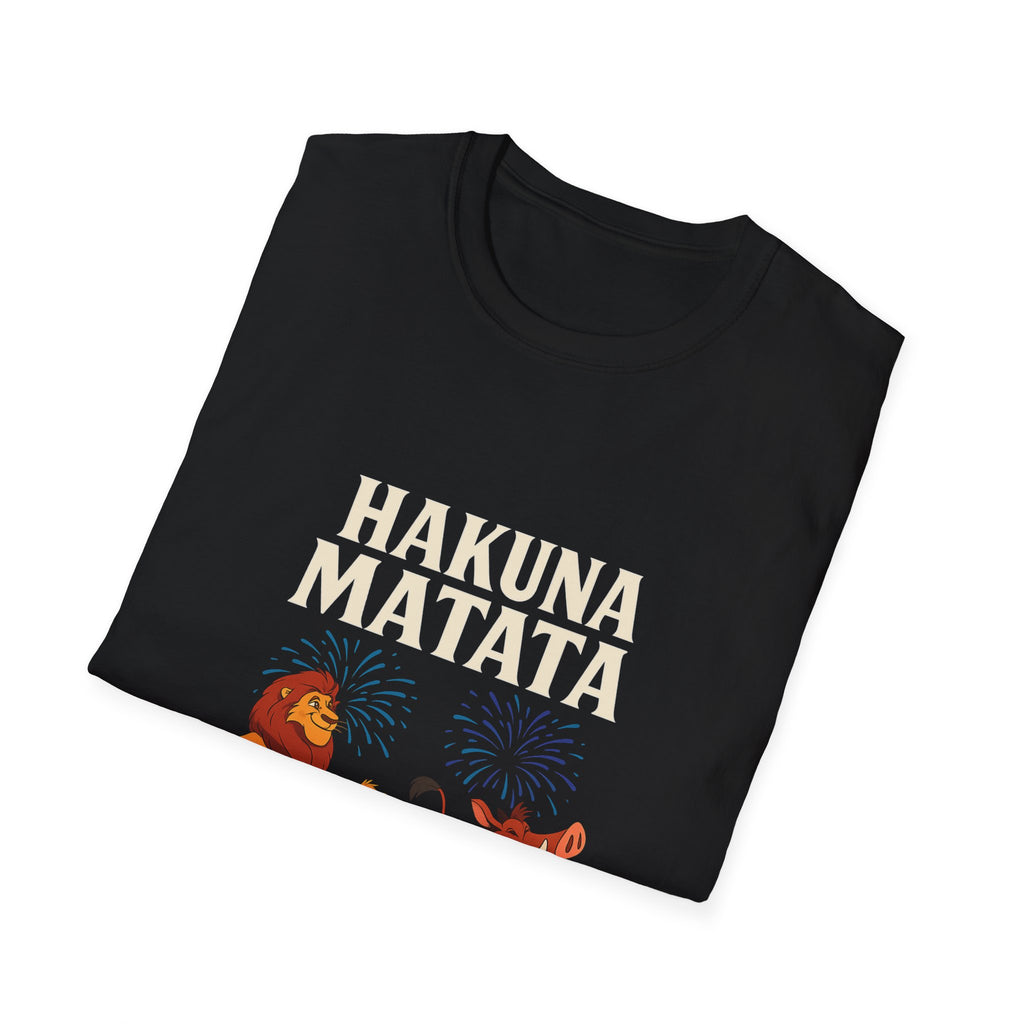 Hakuna Matata Tee, Unisex Softstyle T-Shirt, Fun Graphic Shirt, Gift for Friends, Casual Wear, Summer Tee, Disney Inspired